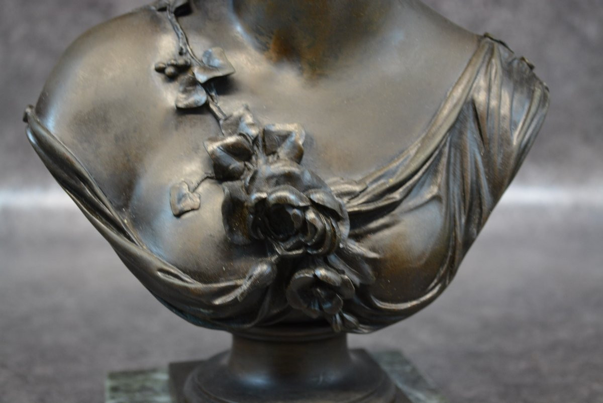 Bronze Bust Of A Young Girl-photo-2