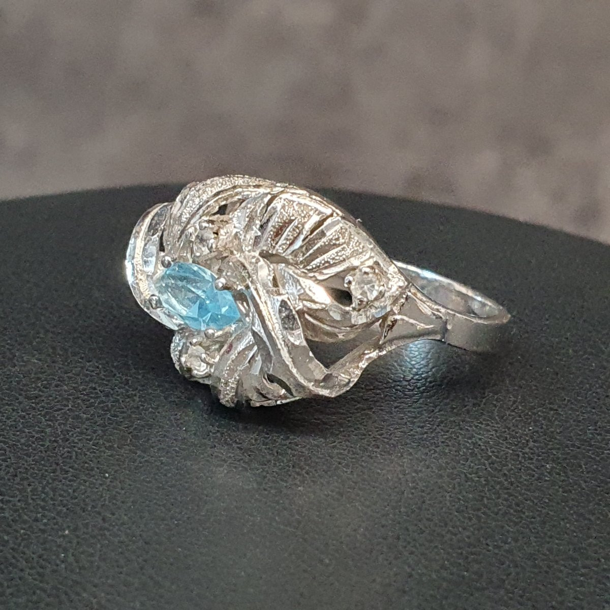 Silver Aquamarine Ring-photo-2