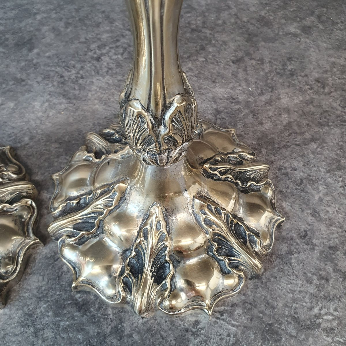 Pair Of 18th Century Bronze Candlesticks-photo-4