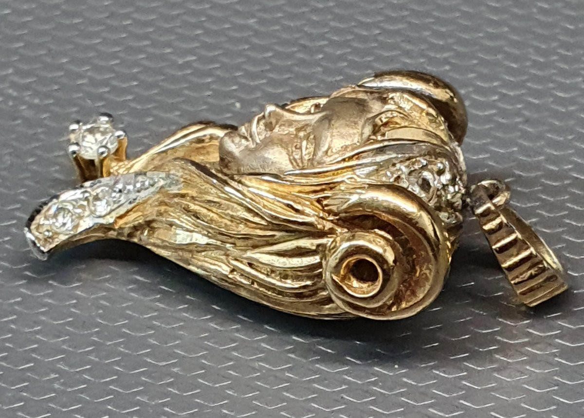 Pendentif ARIES vermeil argent massif-photo-2