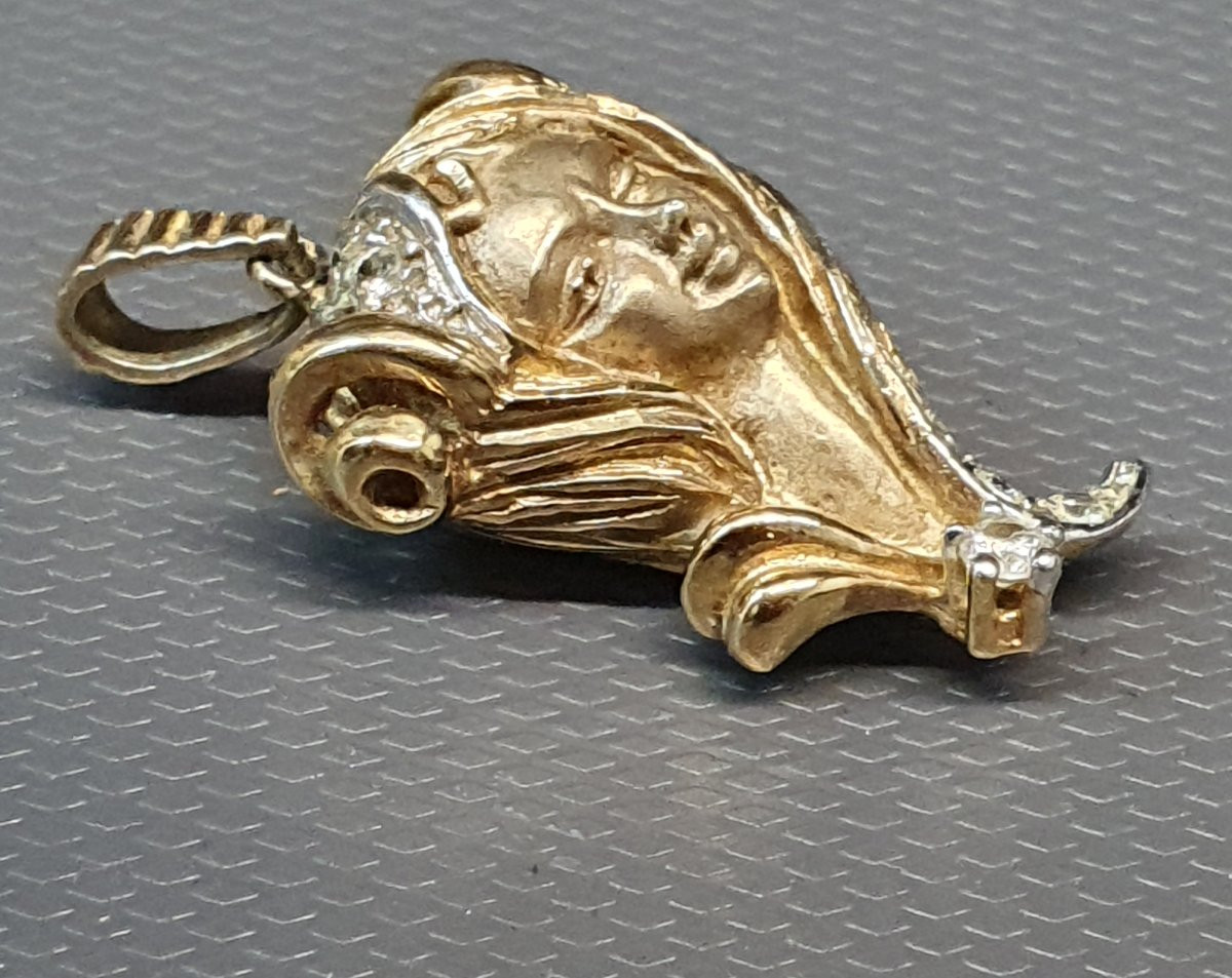 Pendentif ARIES vermeil argent massif-photo-1