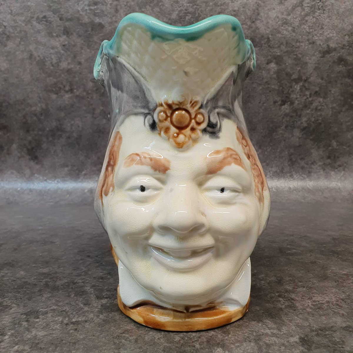 Pichet en barbotine d'onnaing le fou du roi-photo-2