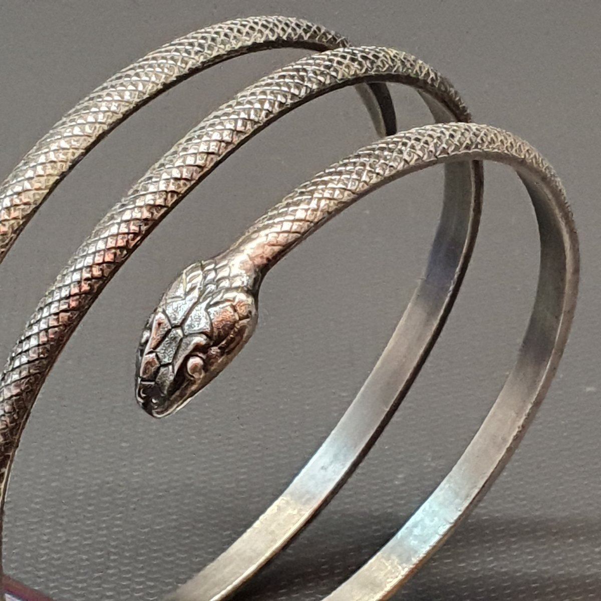 Art Deco Snake Cuff Bracelet-photo-2