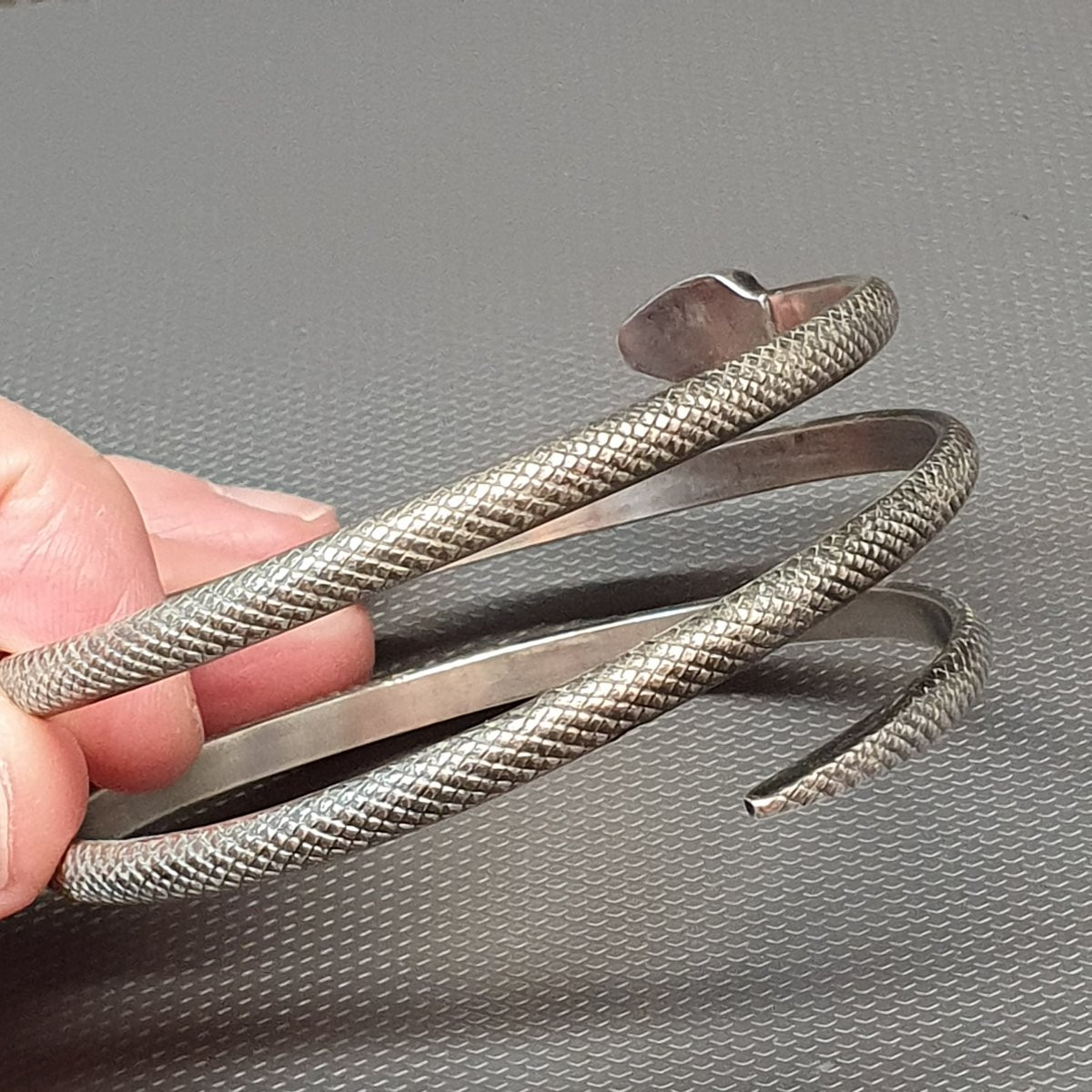 Art Deco Snake Cuff Bracelet-photo-2