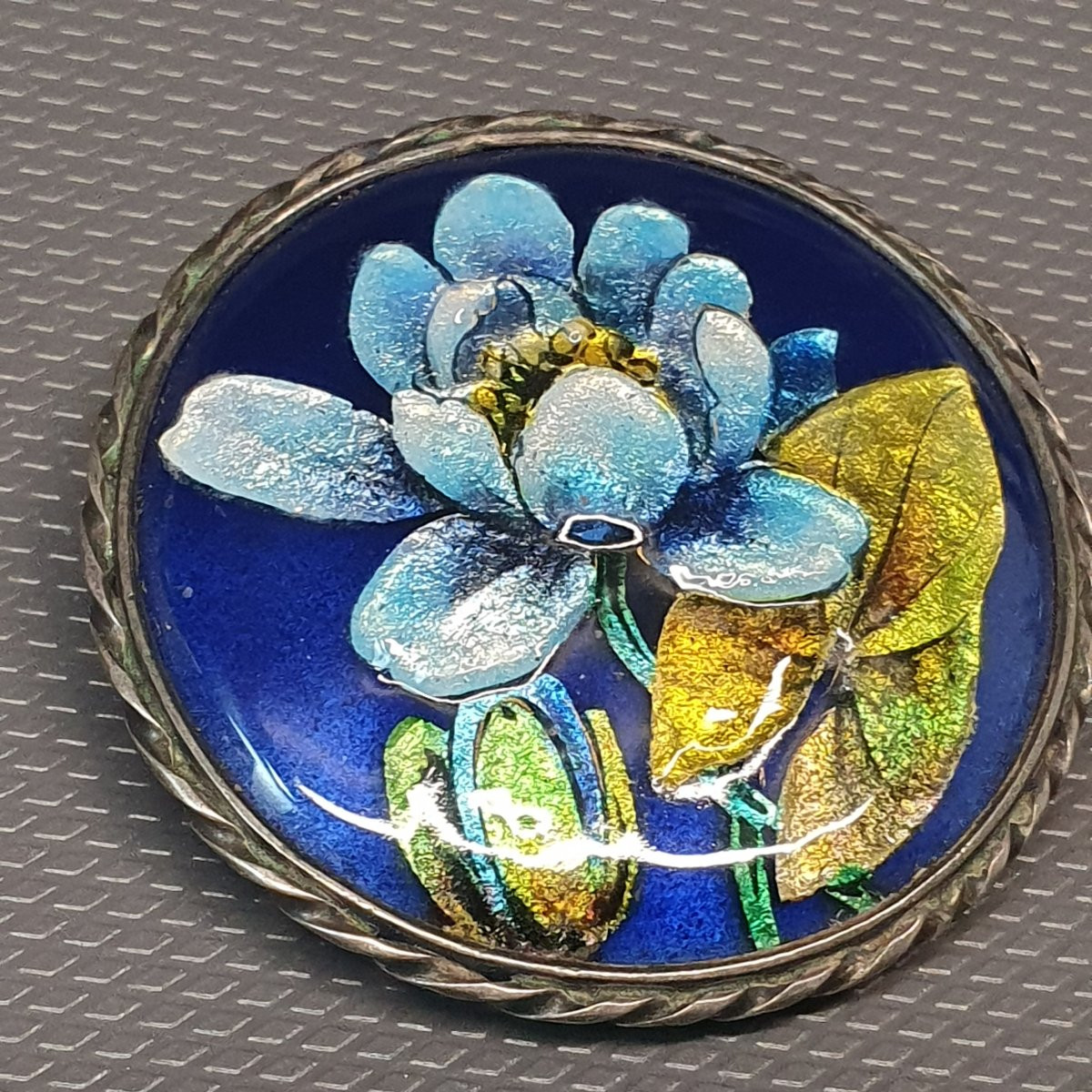 broche - émaux sur cuivre de Limoges-photo-2