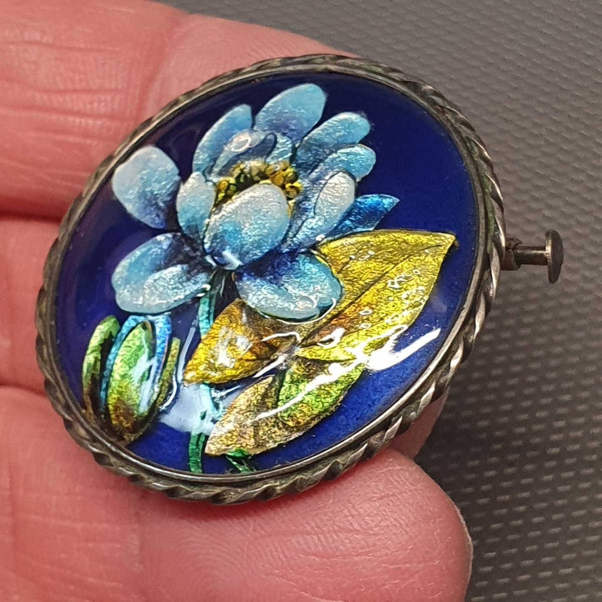 broche - émaux sur cuivre de Limoges-photo-2