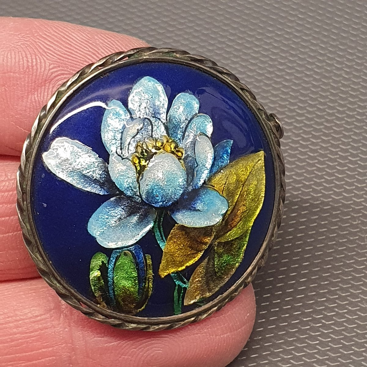 broche - émaux sur cuivre de Limoges-photo-3