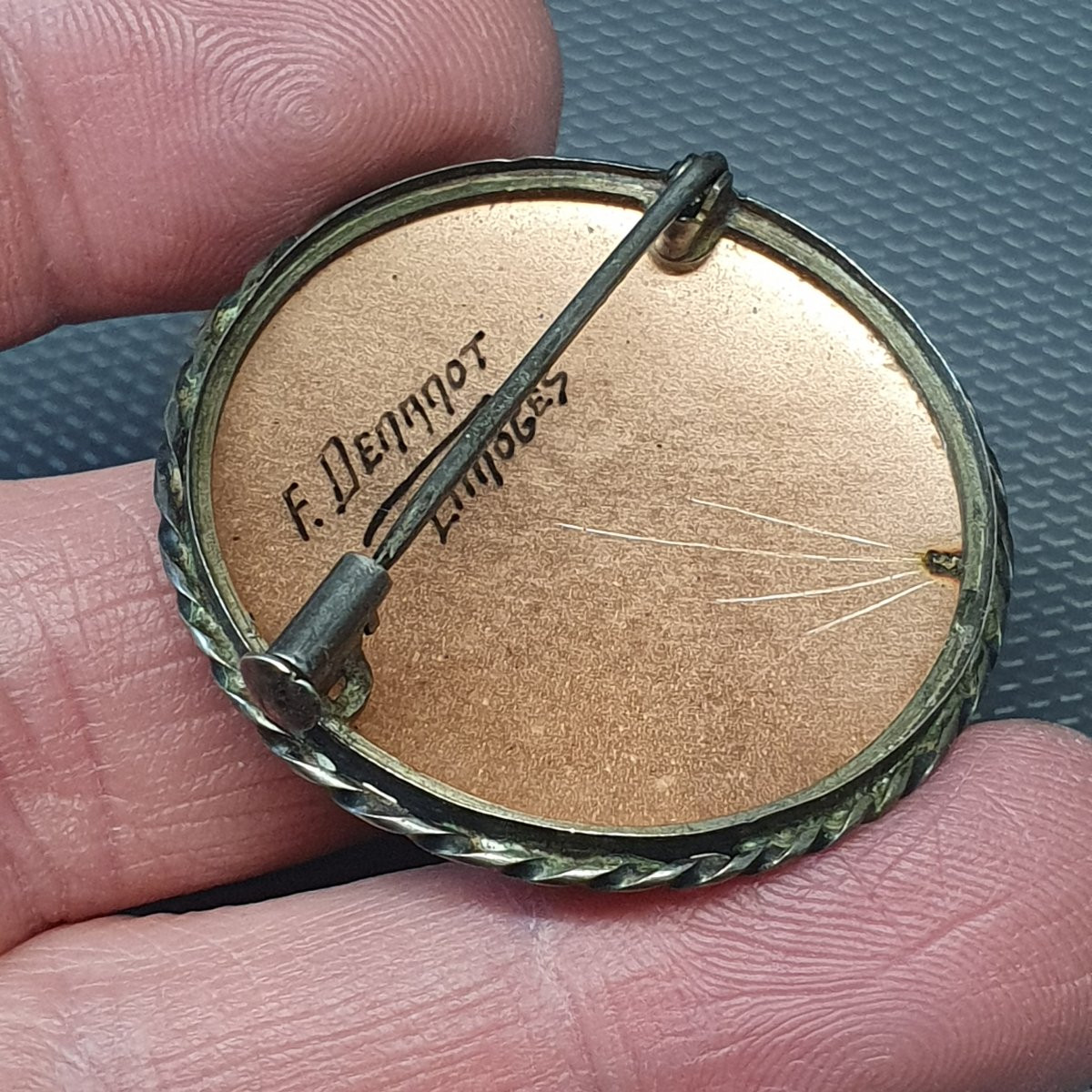 broche - émaux sur cuivre de Limoges-photo-5