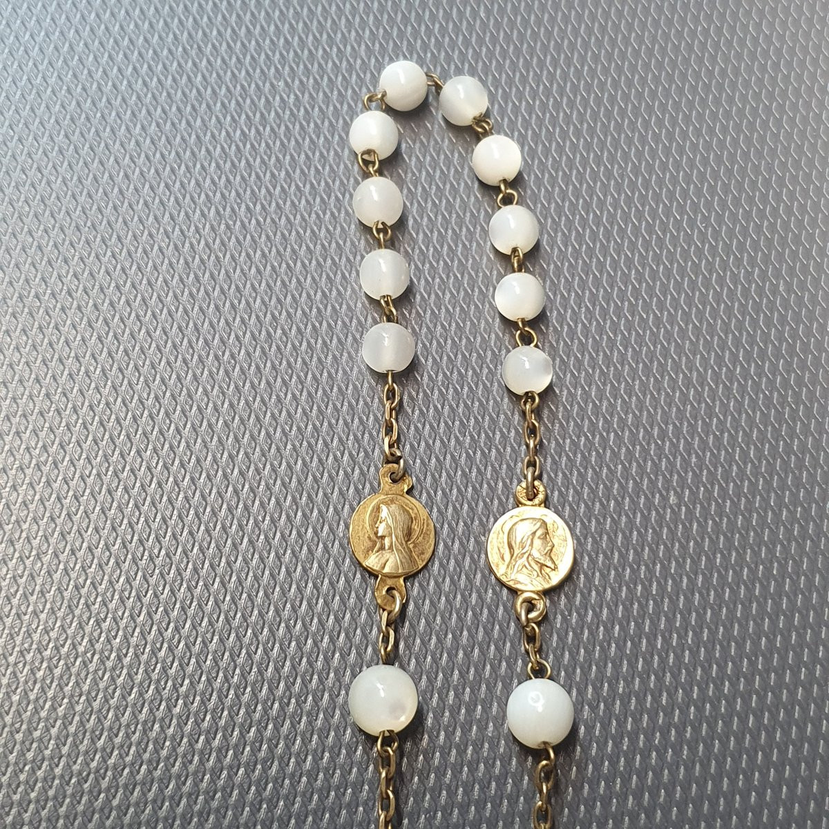 Silver Vermeil And Mother-of-pearl Rosary-photo-1