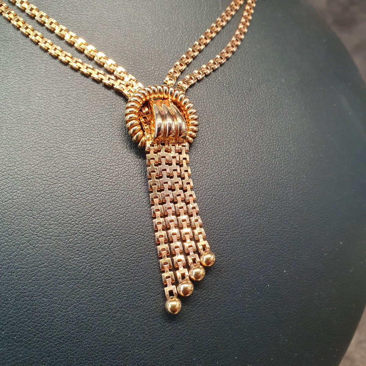 collier plaqué or art déco-photo-3