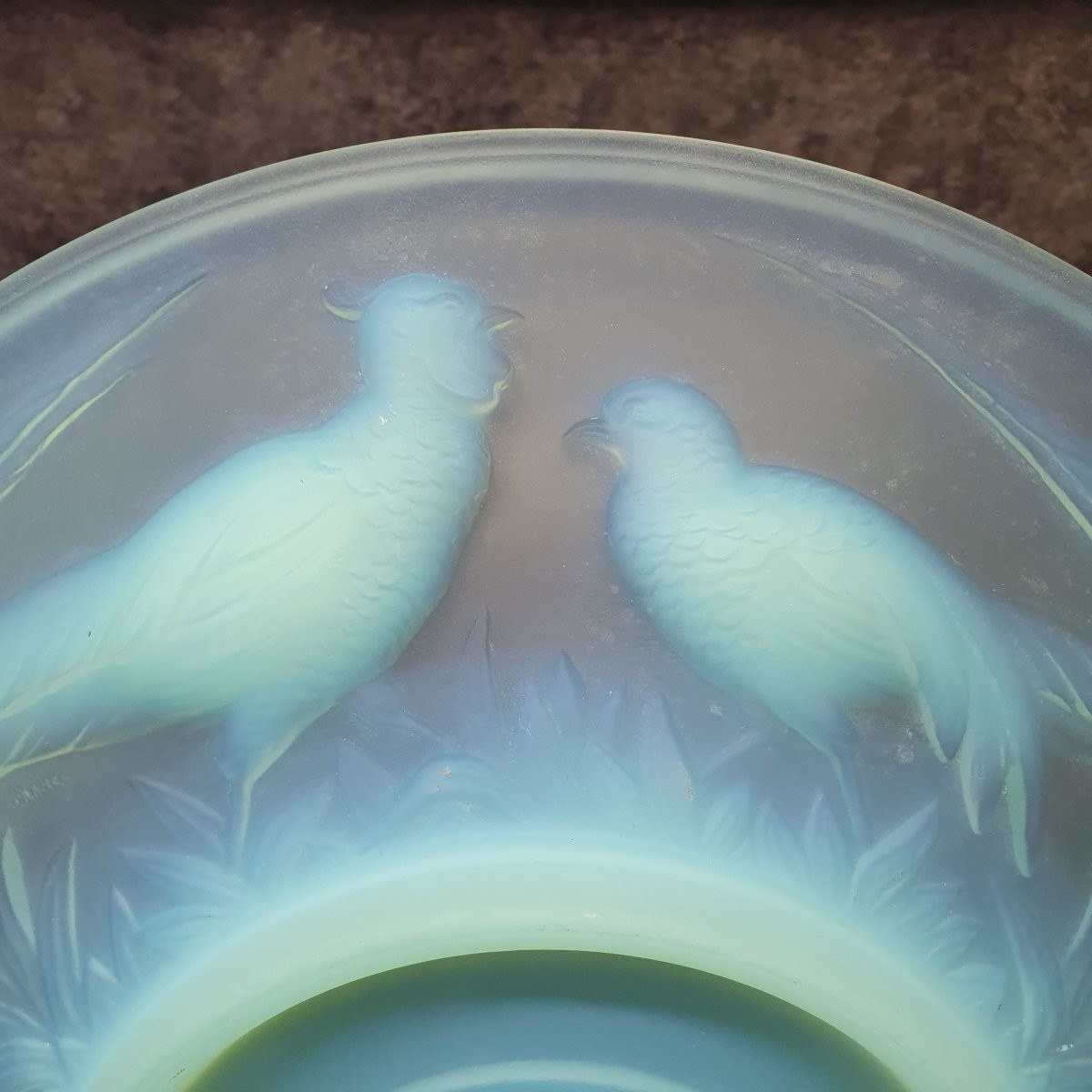 Verlux Art Deco Opalescent Glass Bowl-photo-4