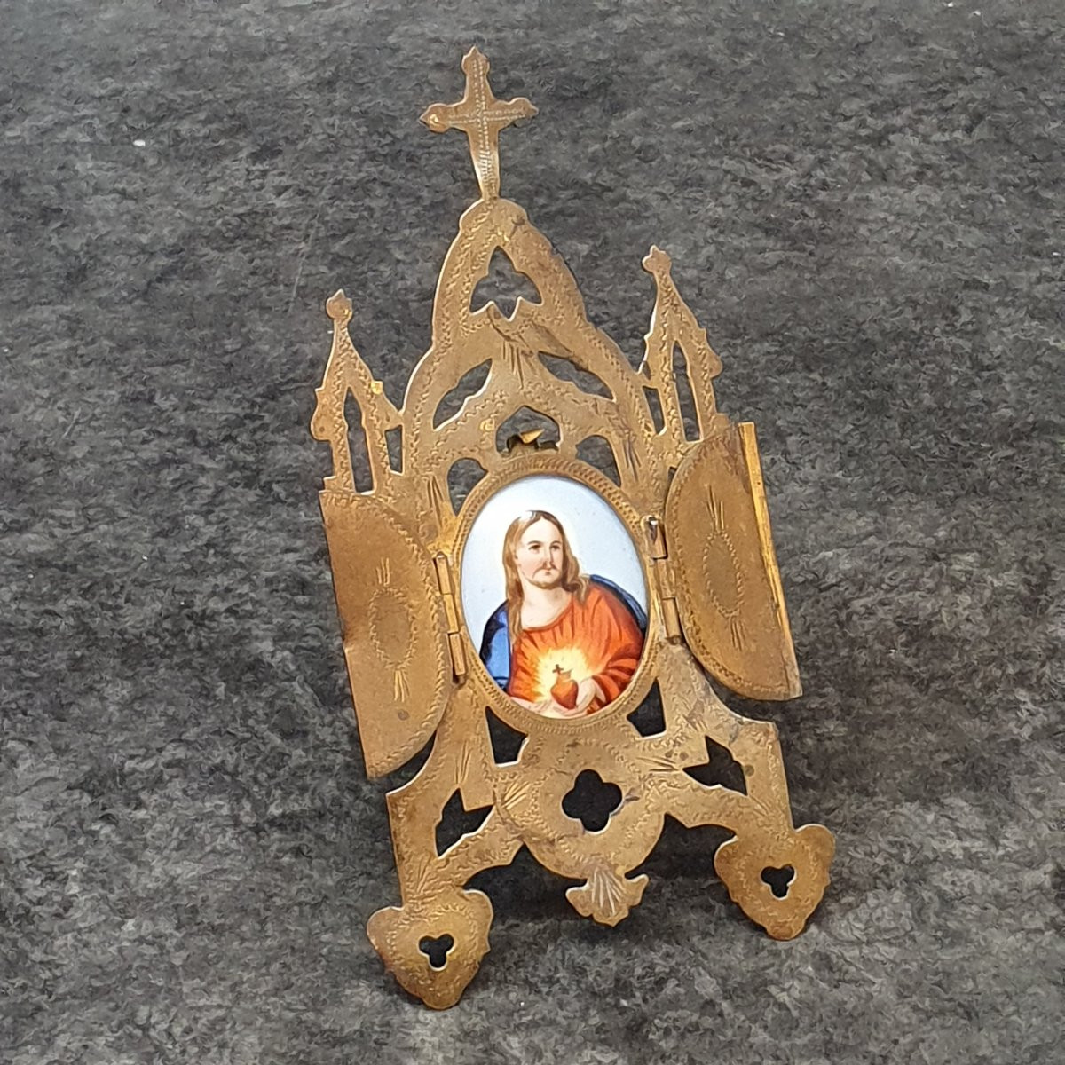 relique à poser christ en porcelaine-photo-4