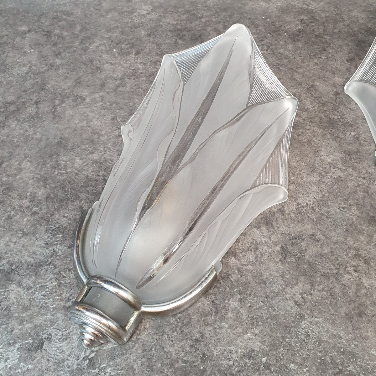 Pair Of Ezan Art Deco Sconces-photo-3