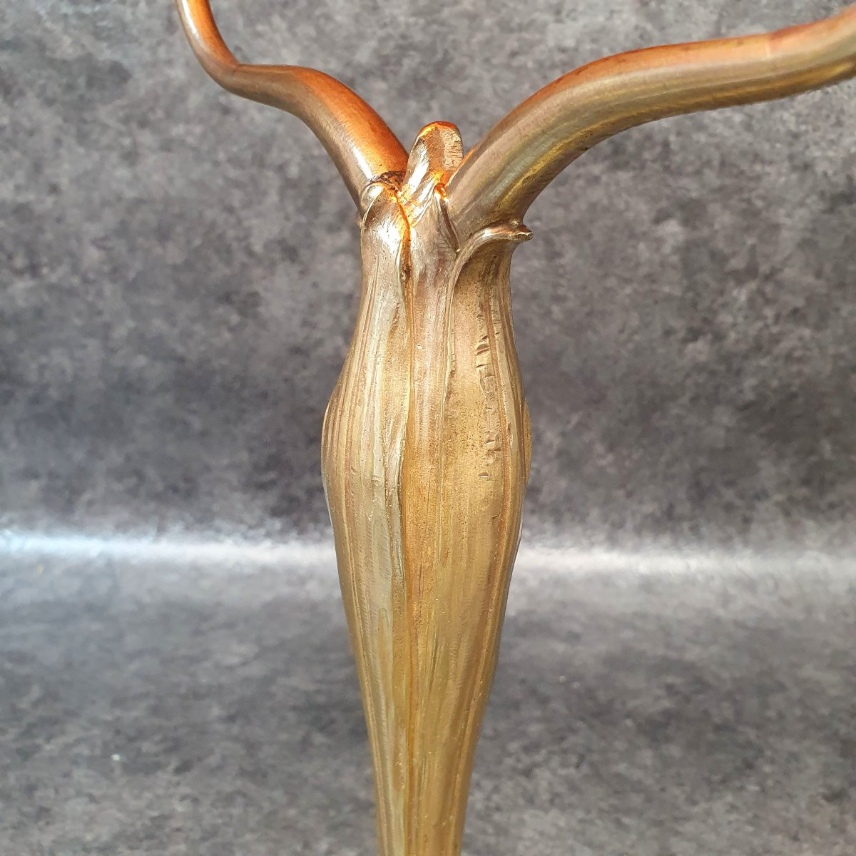 Art Nouveau Bronze Lamp-photo-4