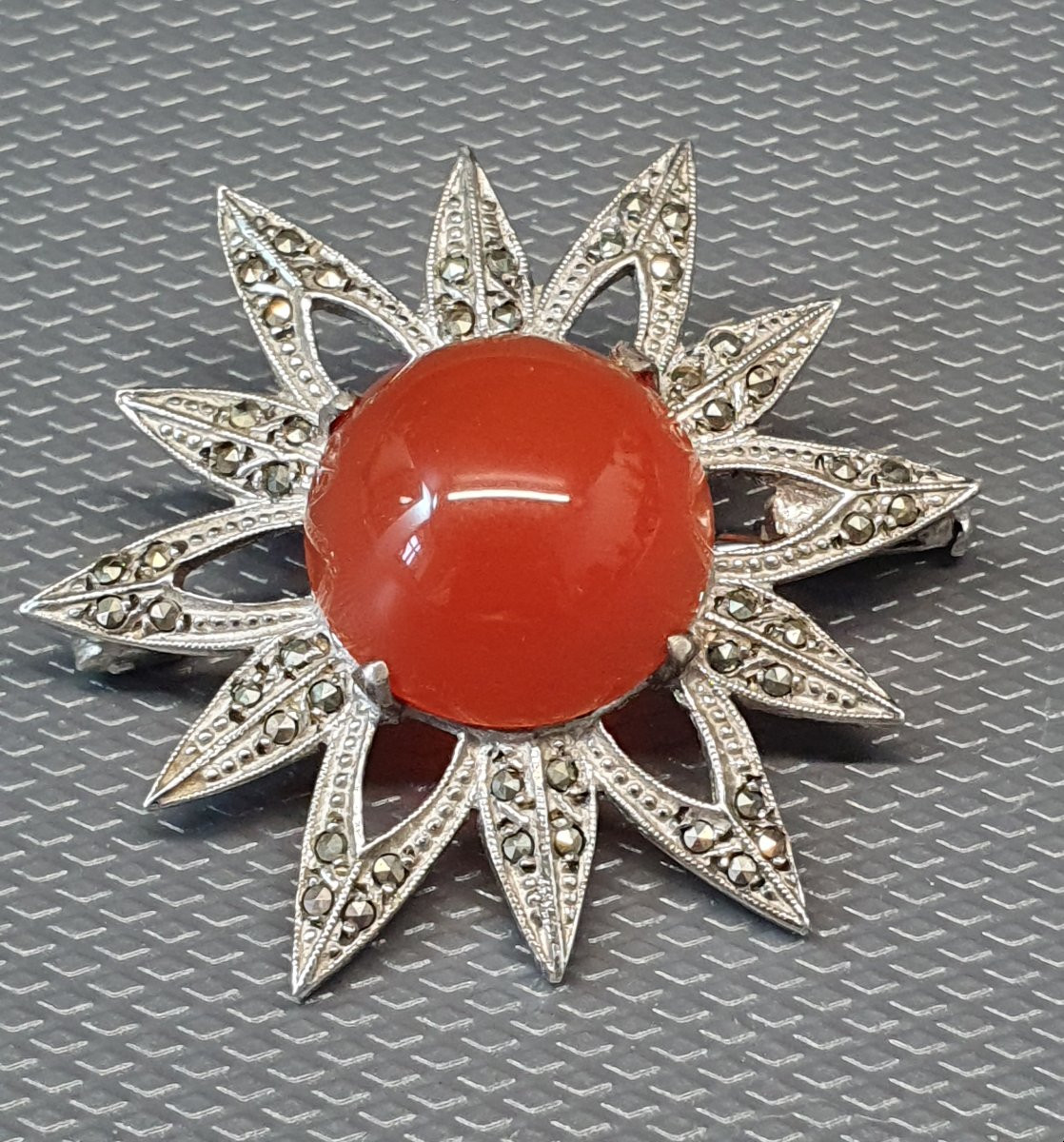 Art Deco Silver Brooch-photo-2