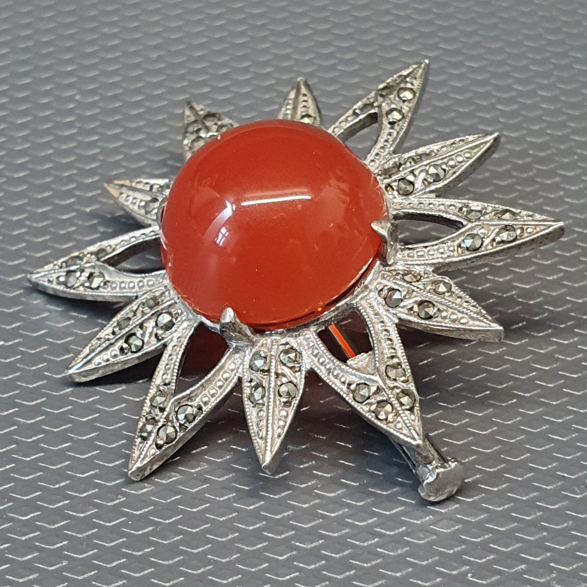 Art Deco Silver Brooch-photo-3