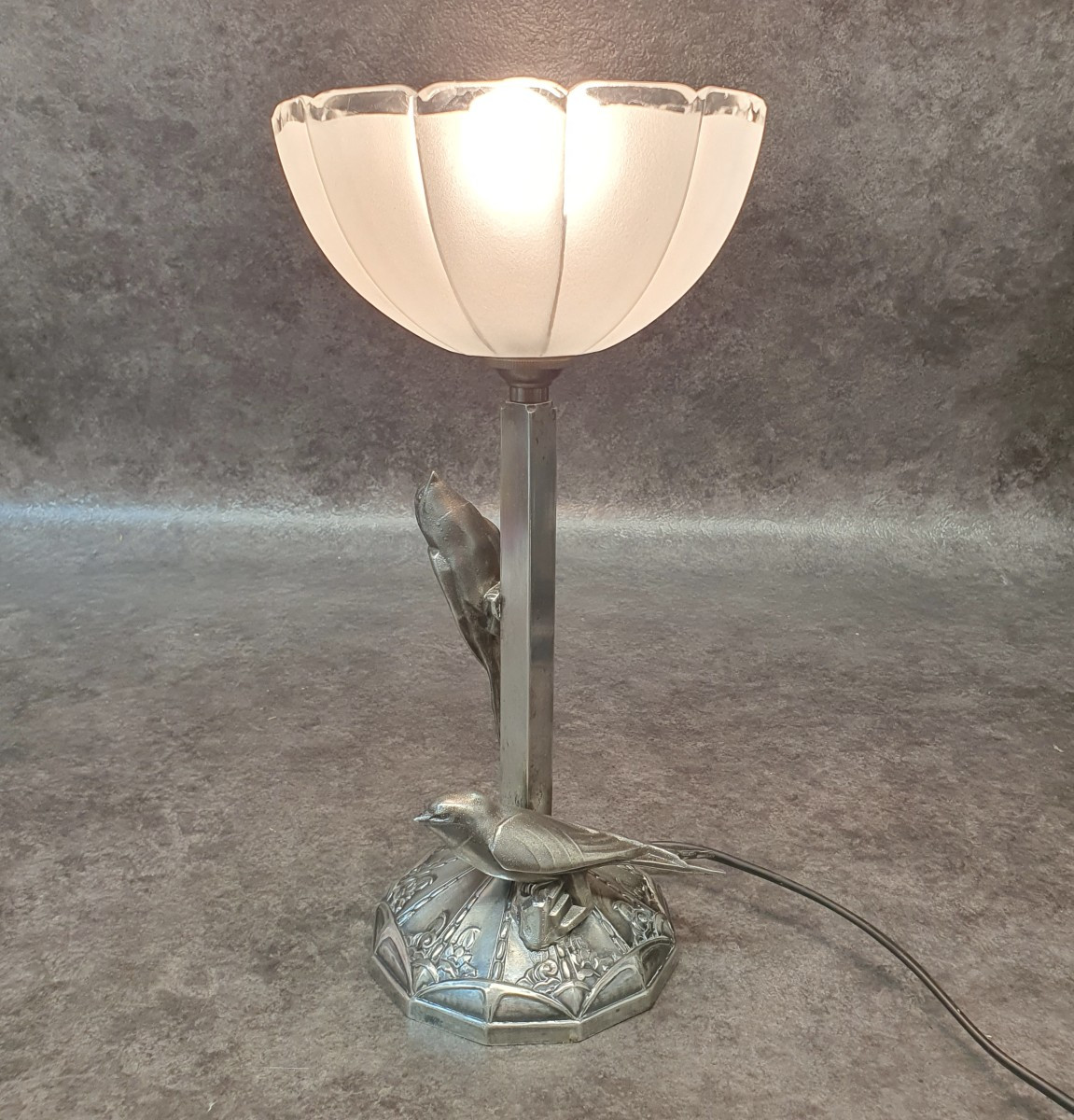 Art Deco Bird Lamp
