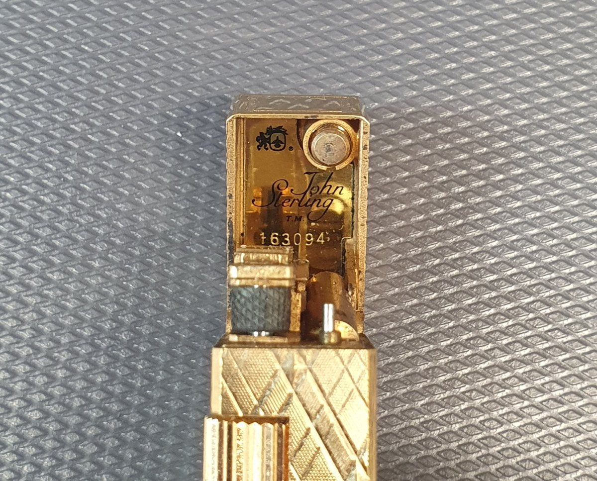 Briquet John Sterling plaqué or-photo-5