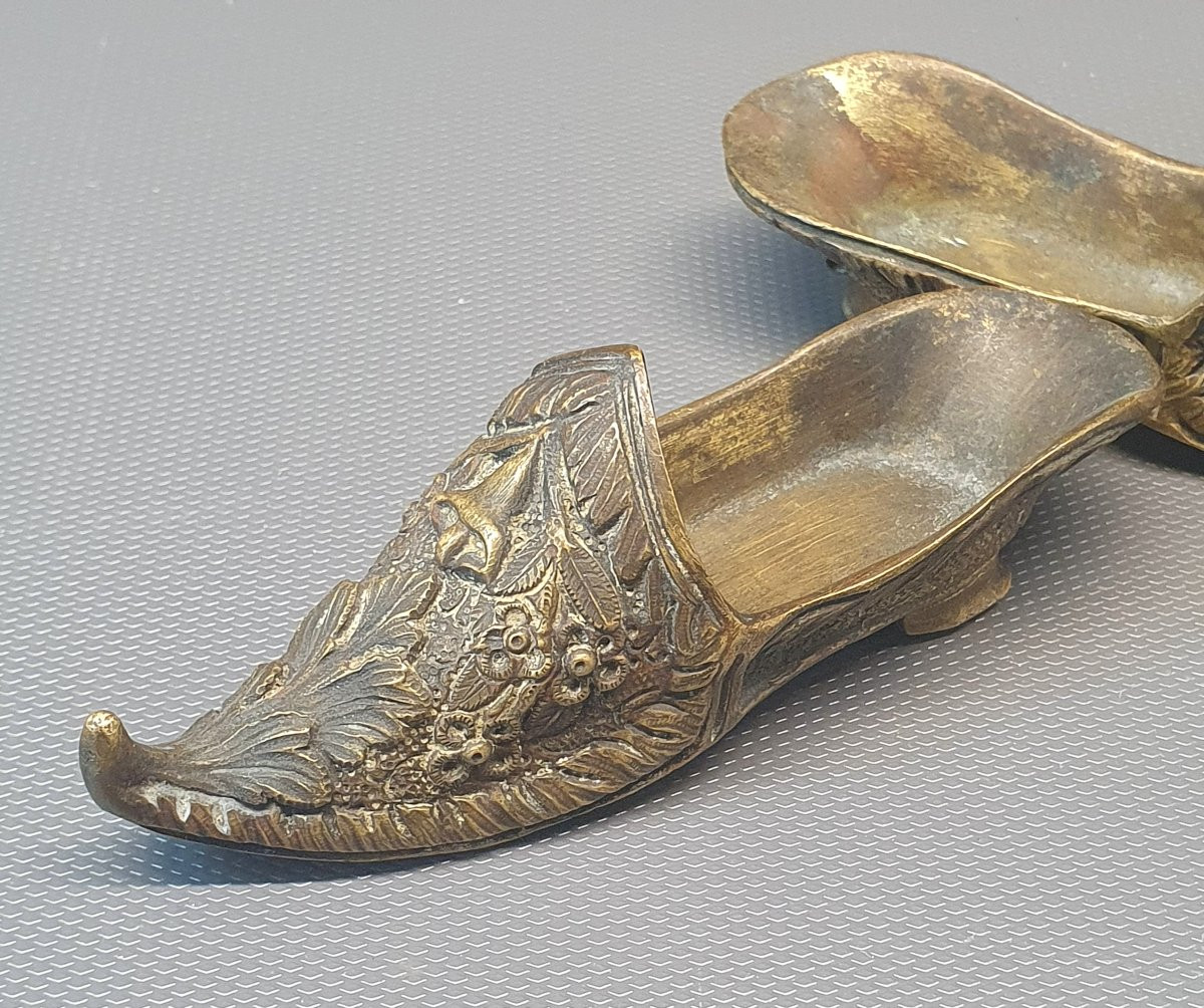 Pair Of Bronze Clogs-photo-2
