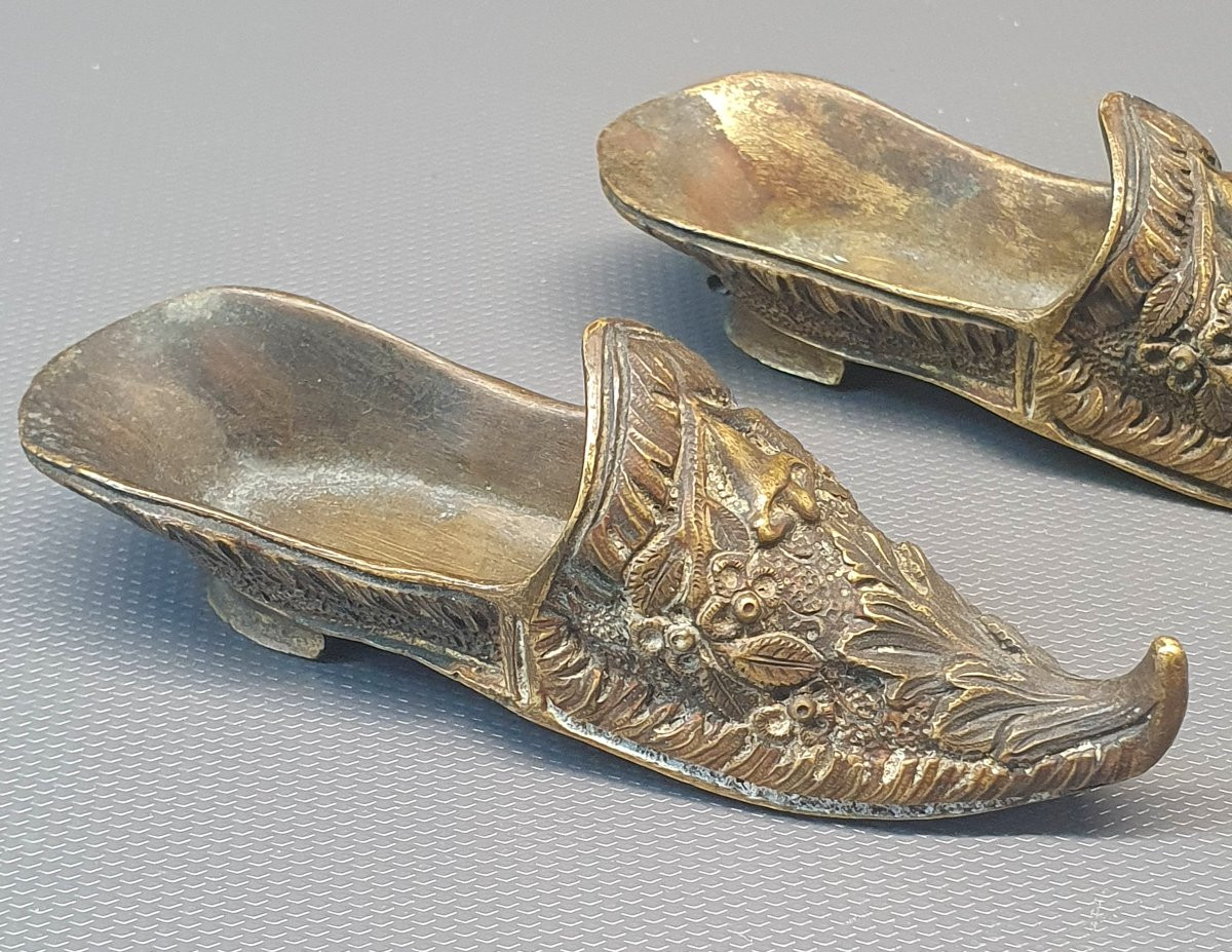Pair Of Bronze Clogs-photo-4