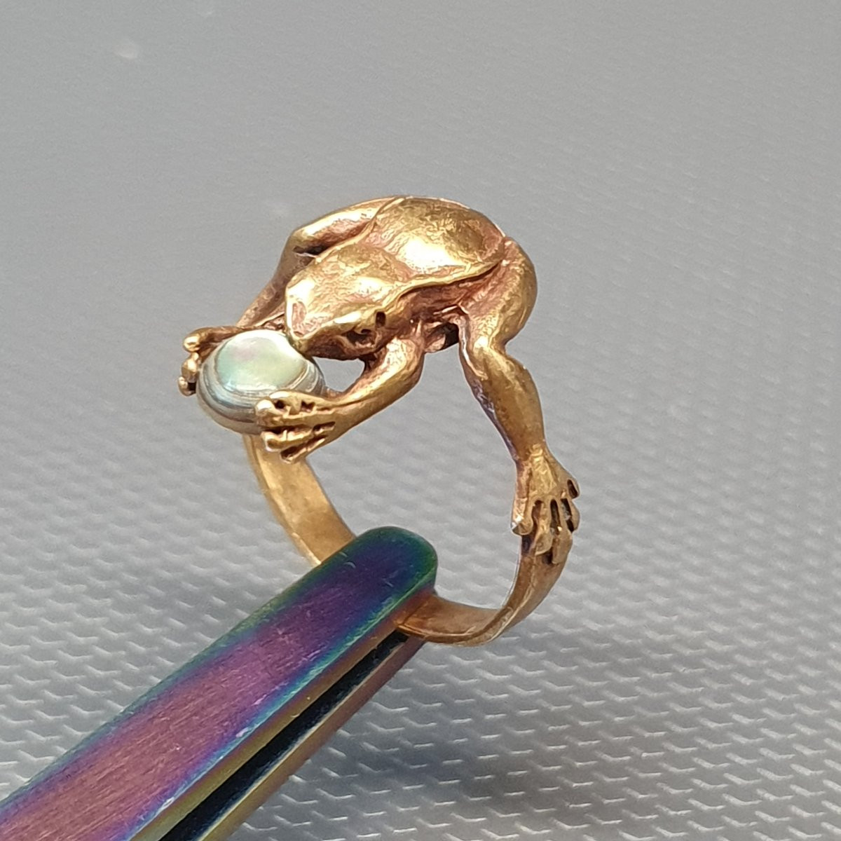 Art Nouveau Frog Ring-photo-2