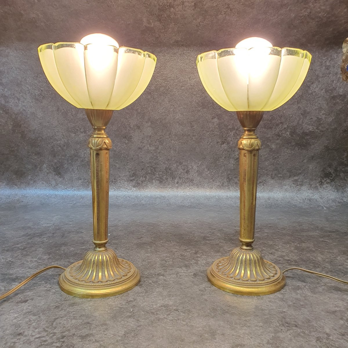 Paire de lampe bronze-photo-6