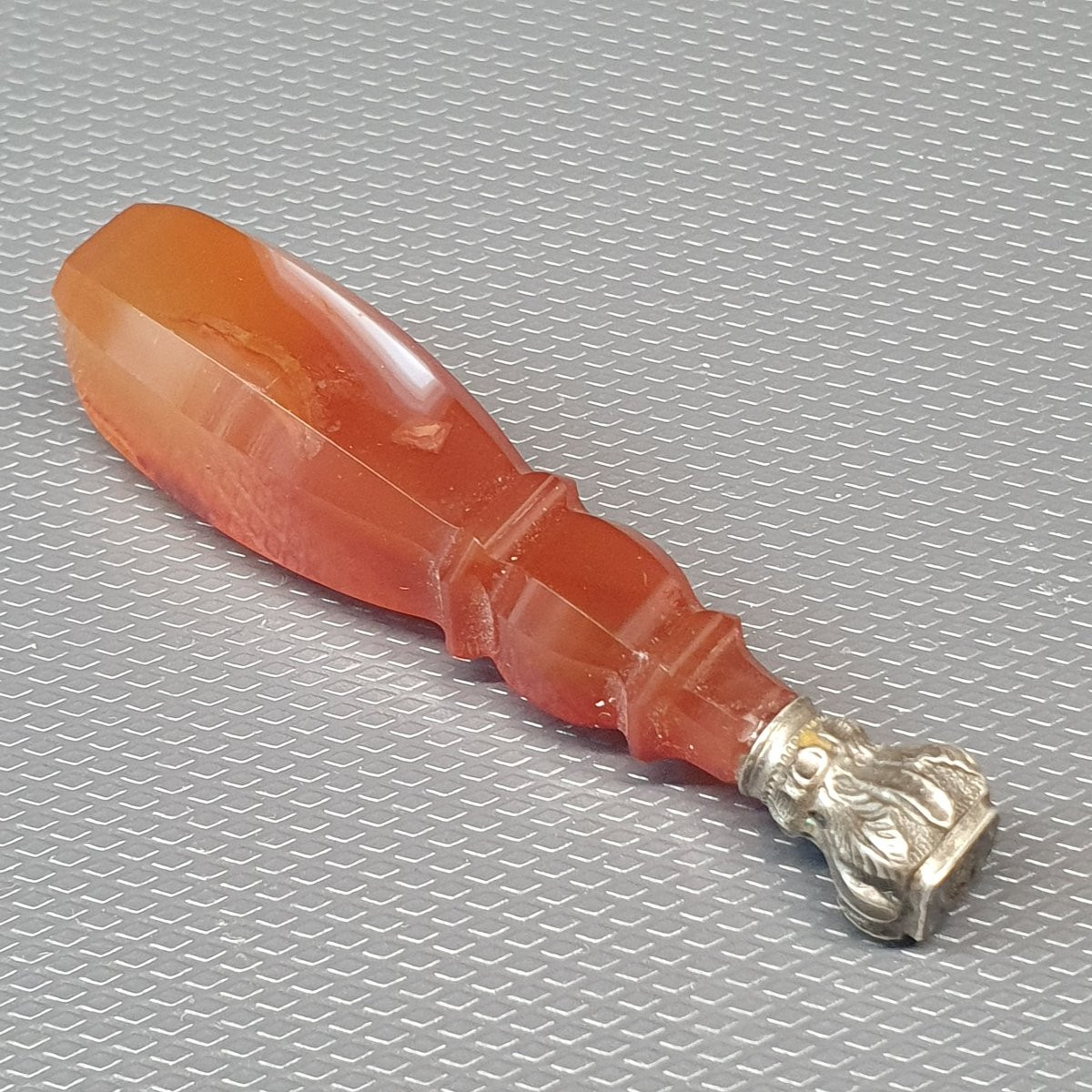 Agate And Silver Seal XIX° Siècle-photo-2
