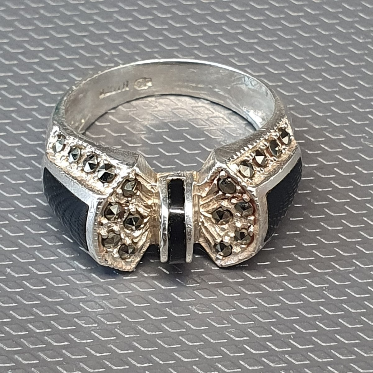 bague argent onyx noir art déco-photo-1