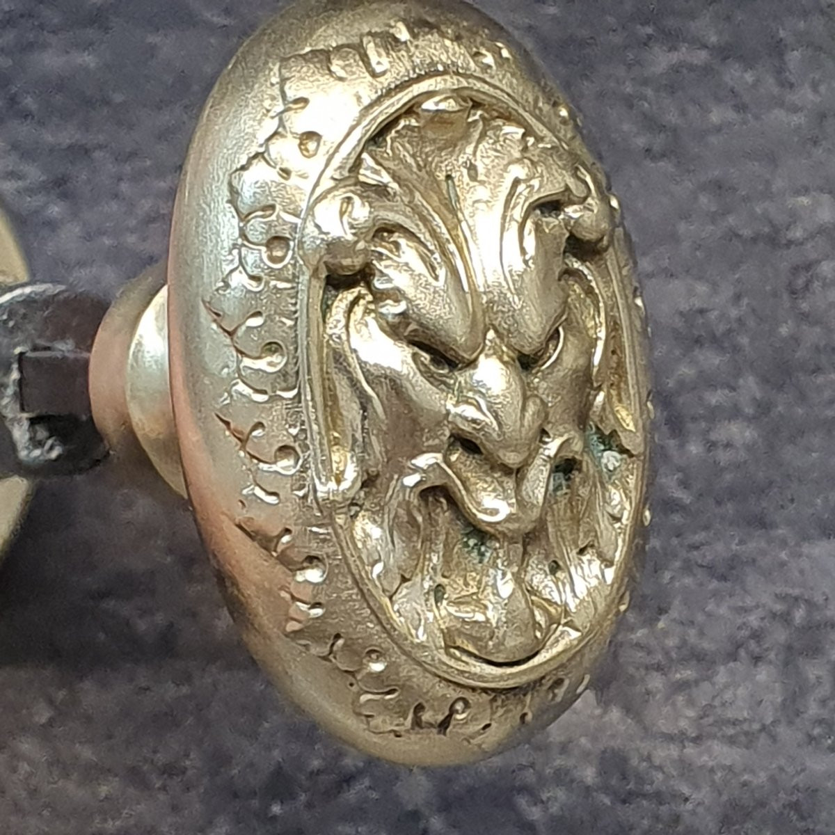 3 Solid Bronze Lion-head Door Handles-photo-2