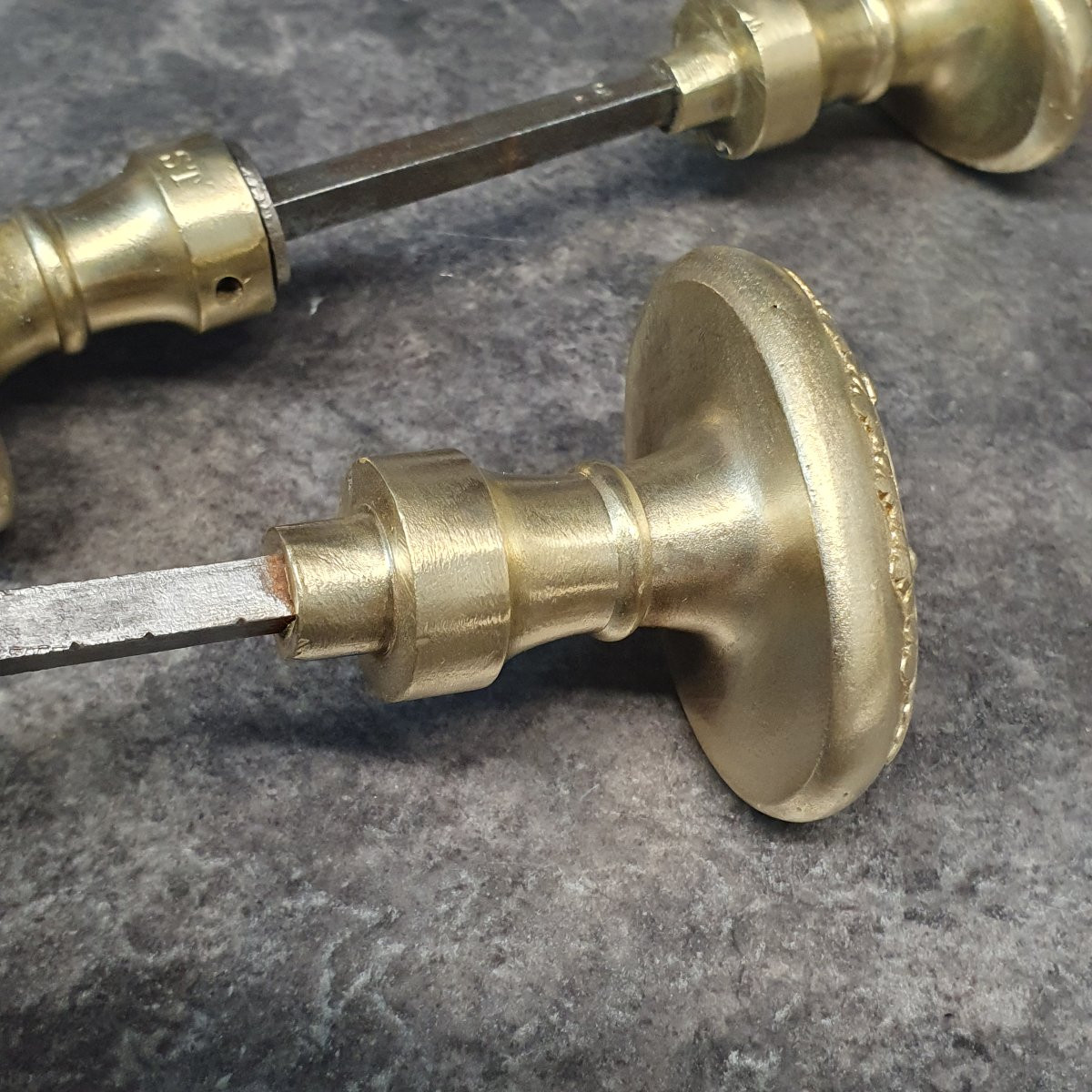 3 Solid Bronze Lion-head Door Handles-photo-3