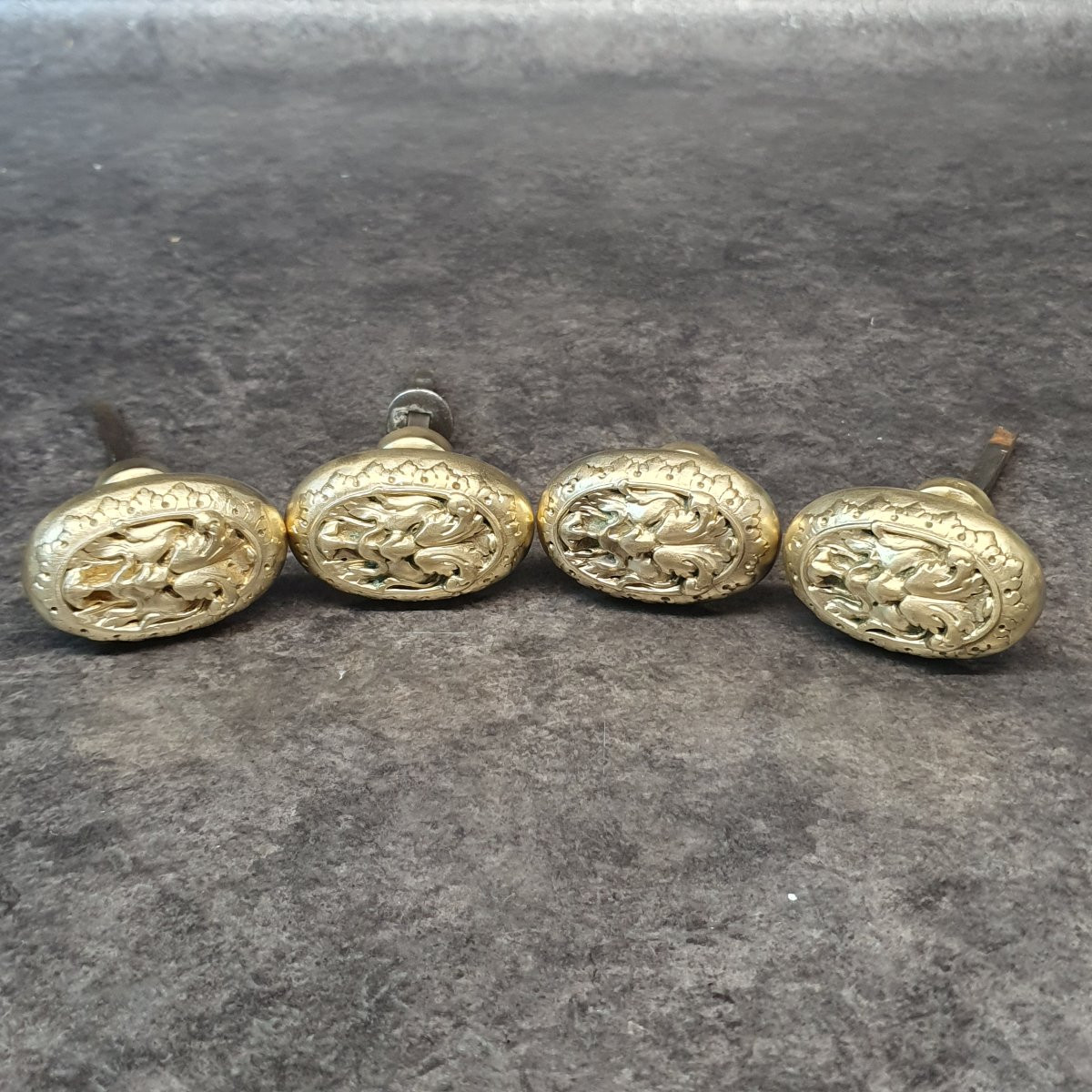 3 Solid Bronze Lion-head Door Handles-photo-8