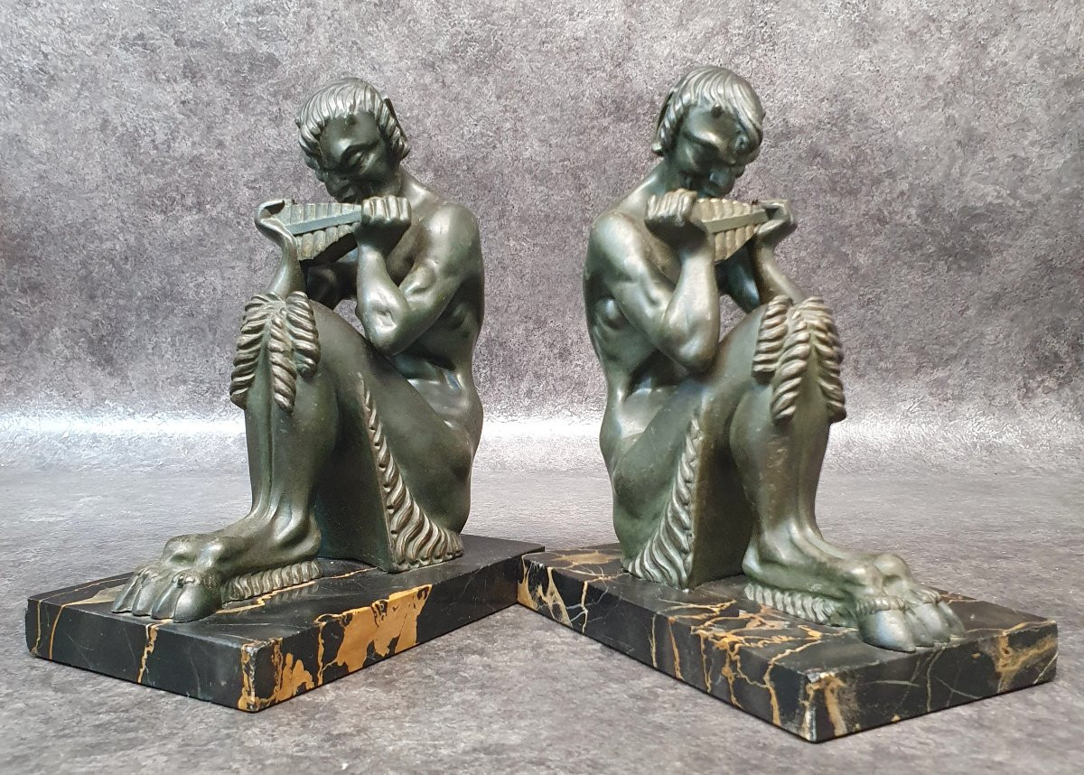Pair Of Devil Faun Bookends-photo-2