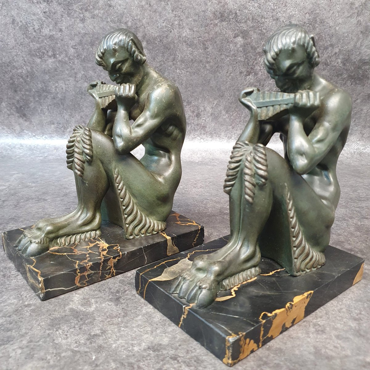 Pair Of Devil Faun Bookends-photo-3