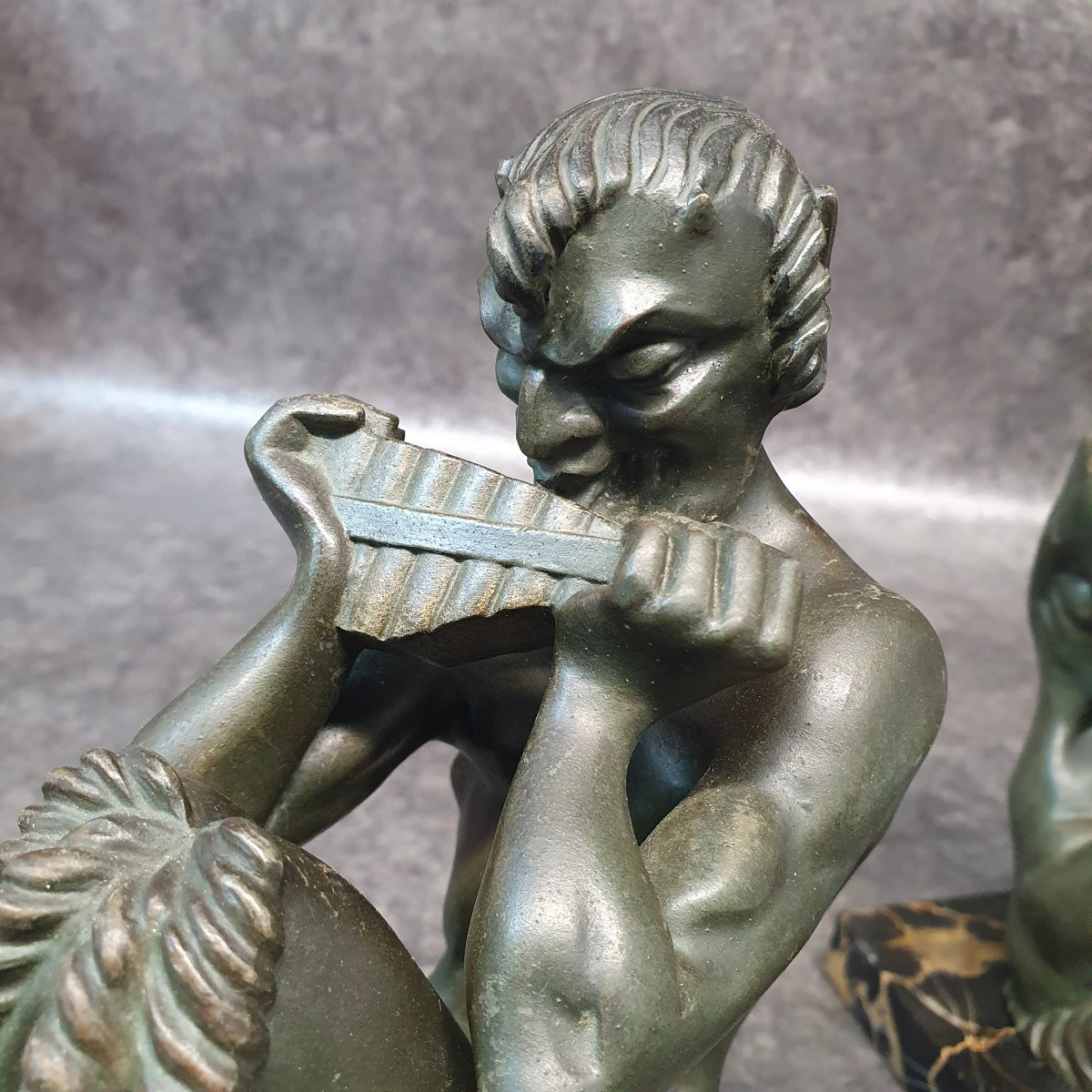 Pair Of Devil Faun Bookends-photo-2