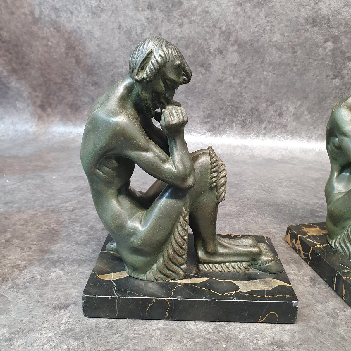 Pair Of Devil Faun Bookends-photo-3