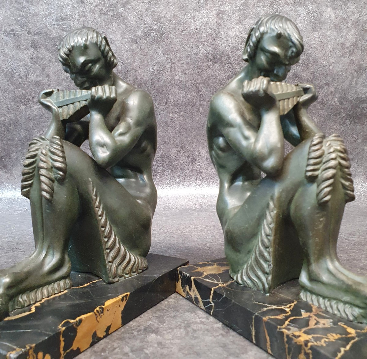 Pair Of Devil Faun Bookends