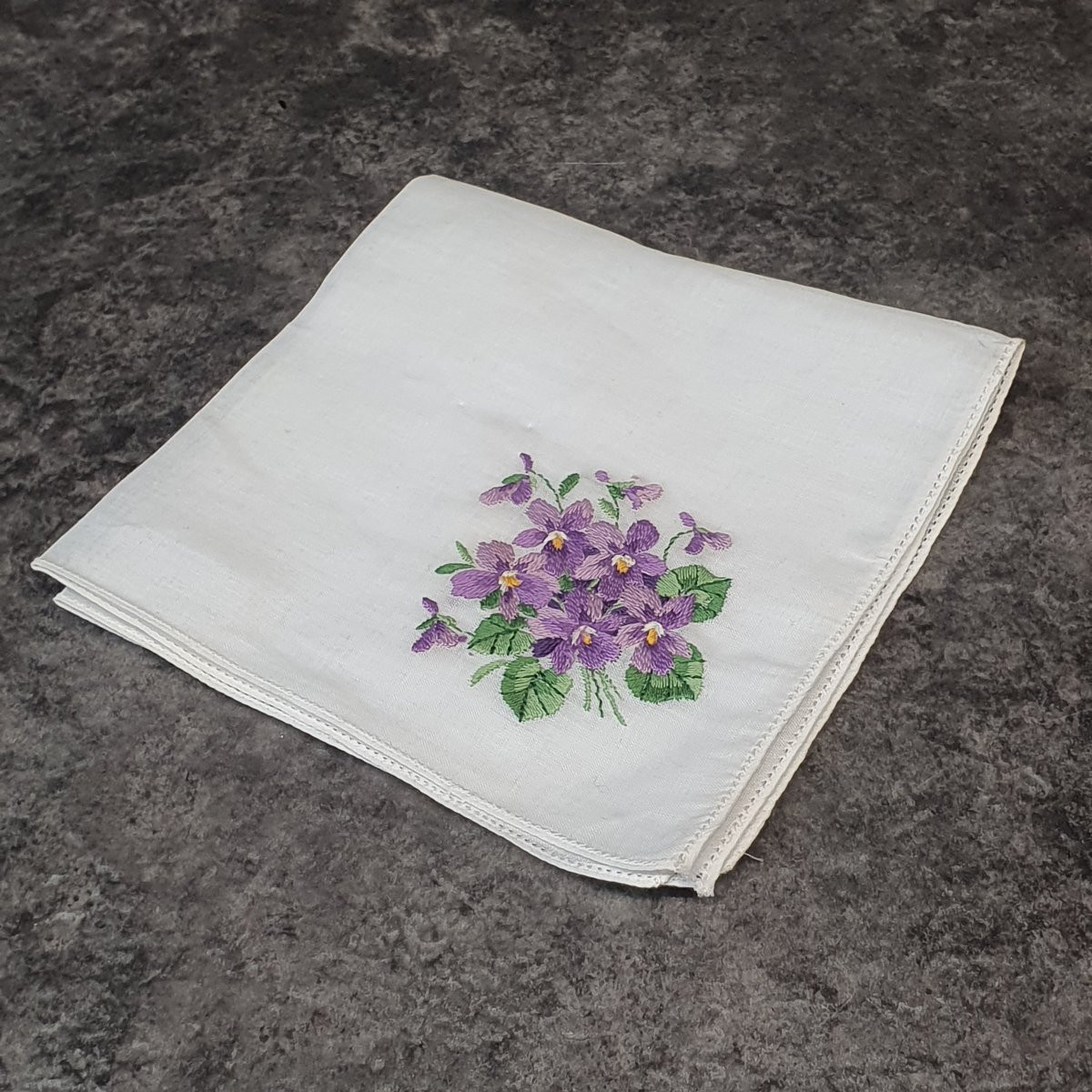 lot 6 mouchoirs fleuris-photo-4