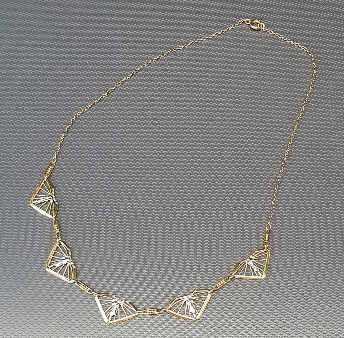 Art Deco Filigree Necklace-photo-4