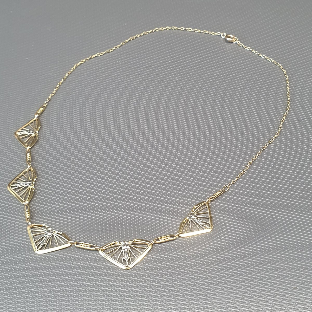 Art Deco Filigree Necklace-photo-2