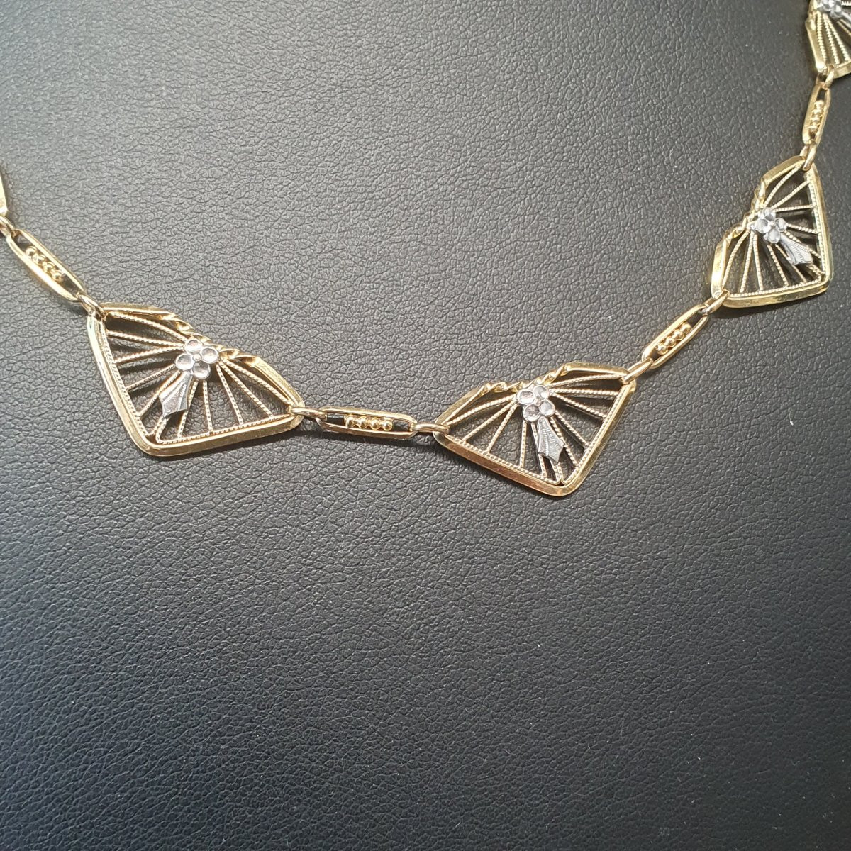 Art Deco Filigree Necklace-photo-3