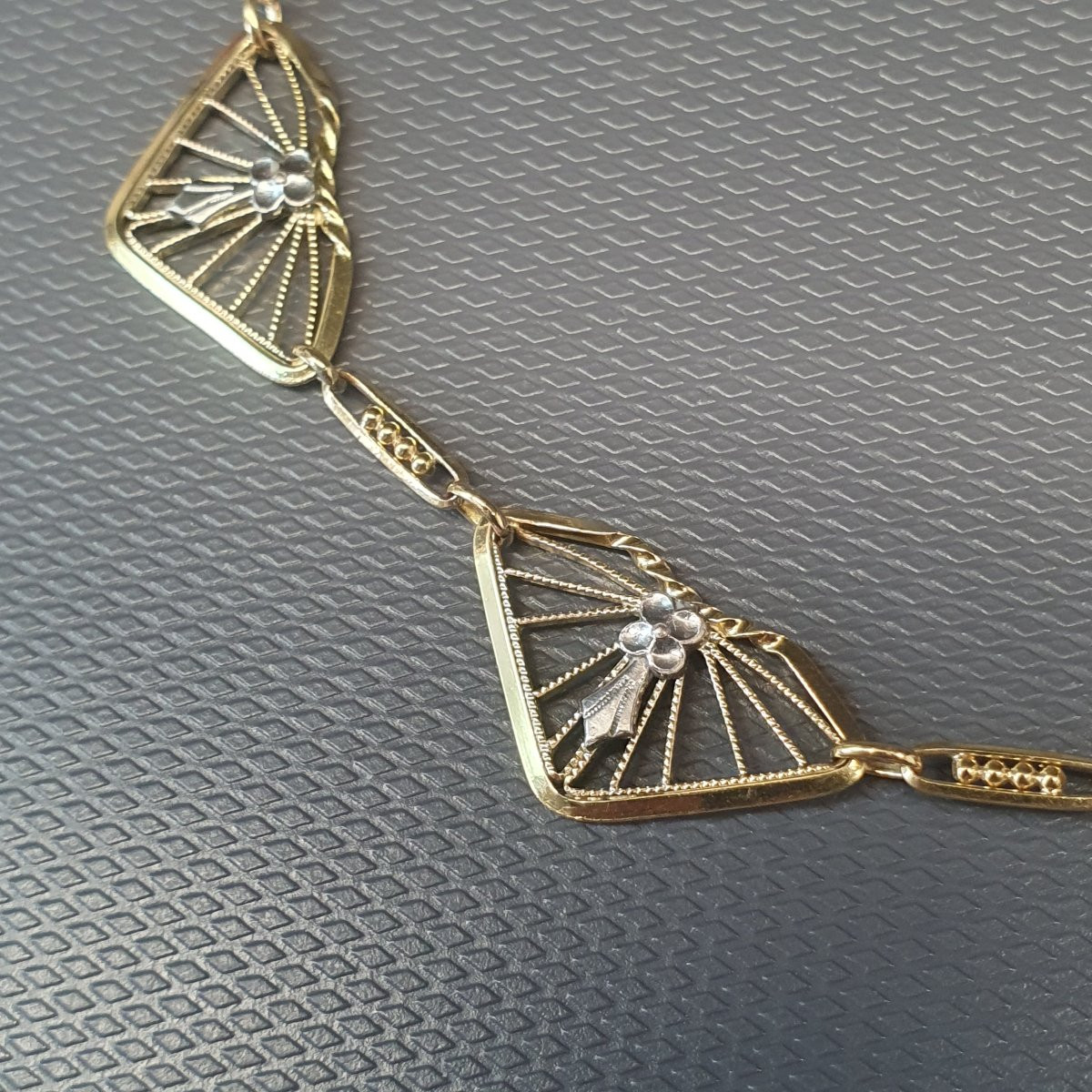 Art Deco Filigree Necklace-photo-4