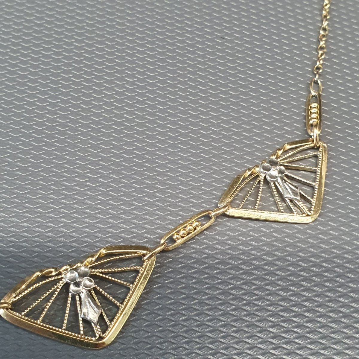 Art Deco Filigree Necklace-photo-5