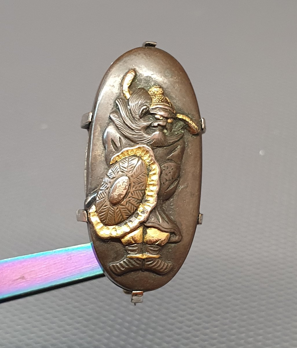 Broche Kachira épée japon signée-photo-2