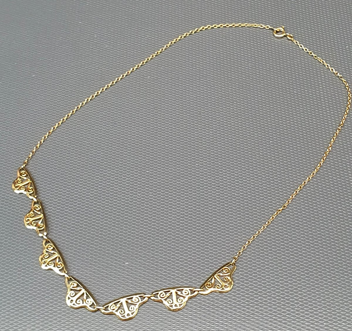 Art Deco Filigree Necklace-photo-4