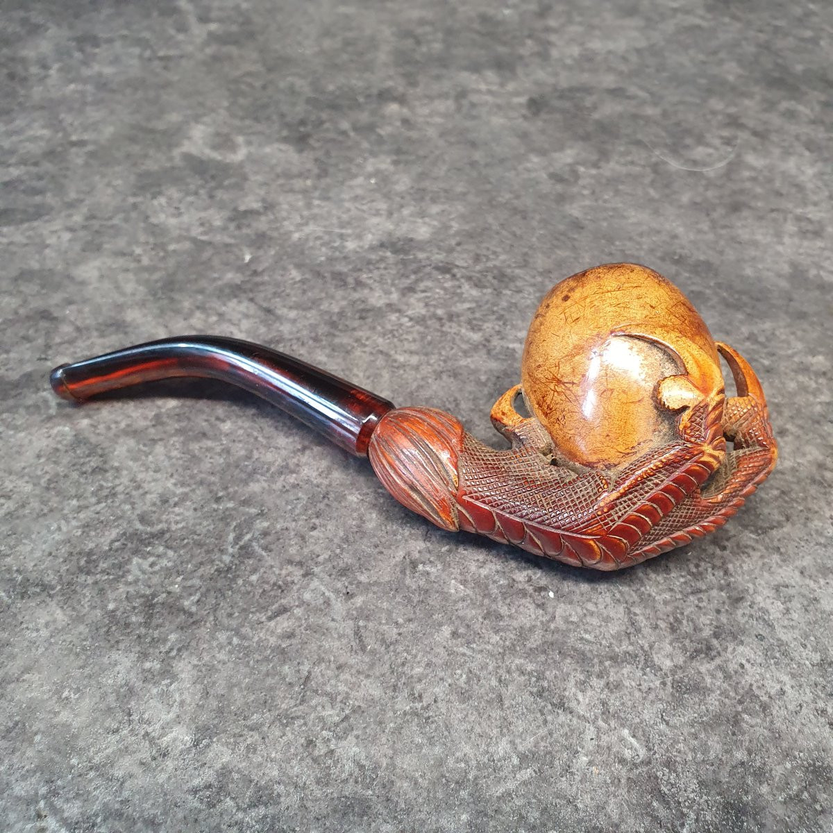 pipe cerf d'aigle en écume de mer-photo-4