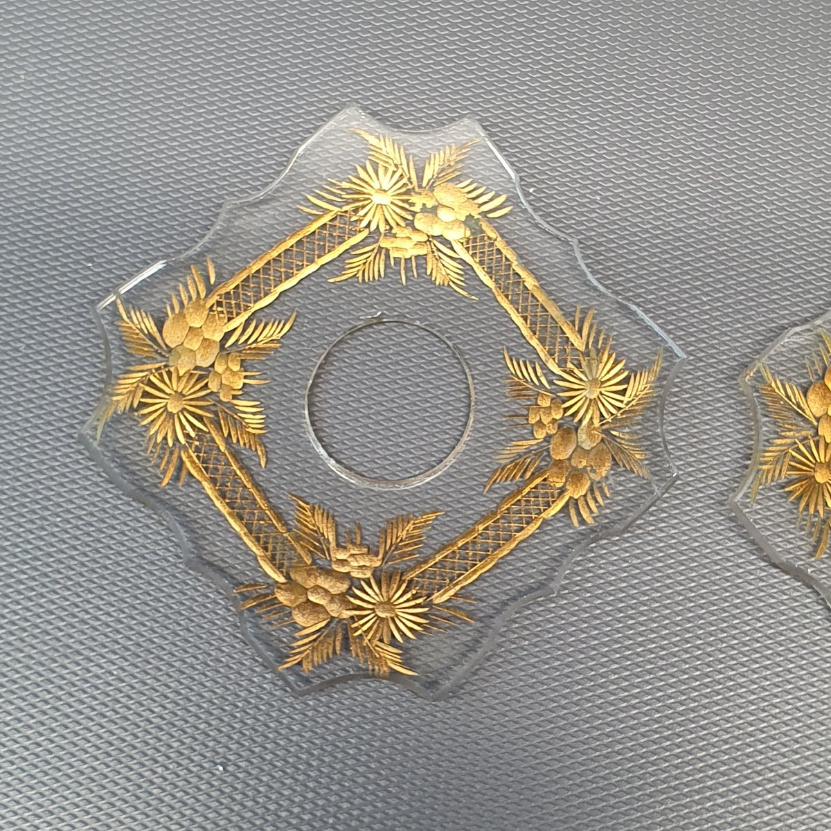Paire de bobèche en cristal pour bougeoir-photo-3