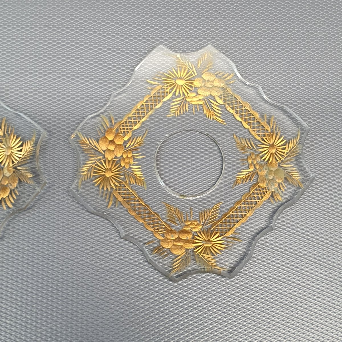 Paire de bobèche en cristal pour bougeoir-photo-4