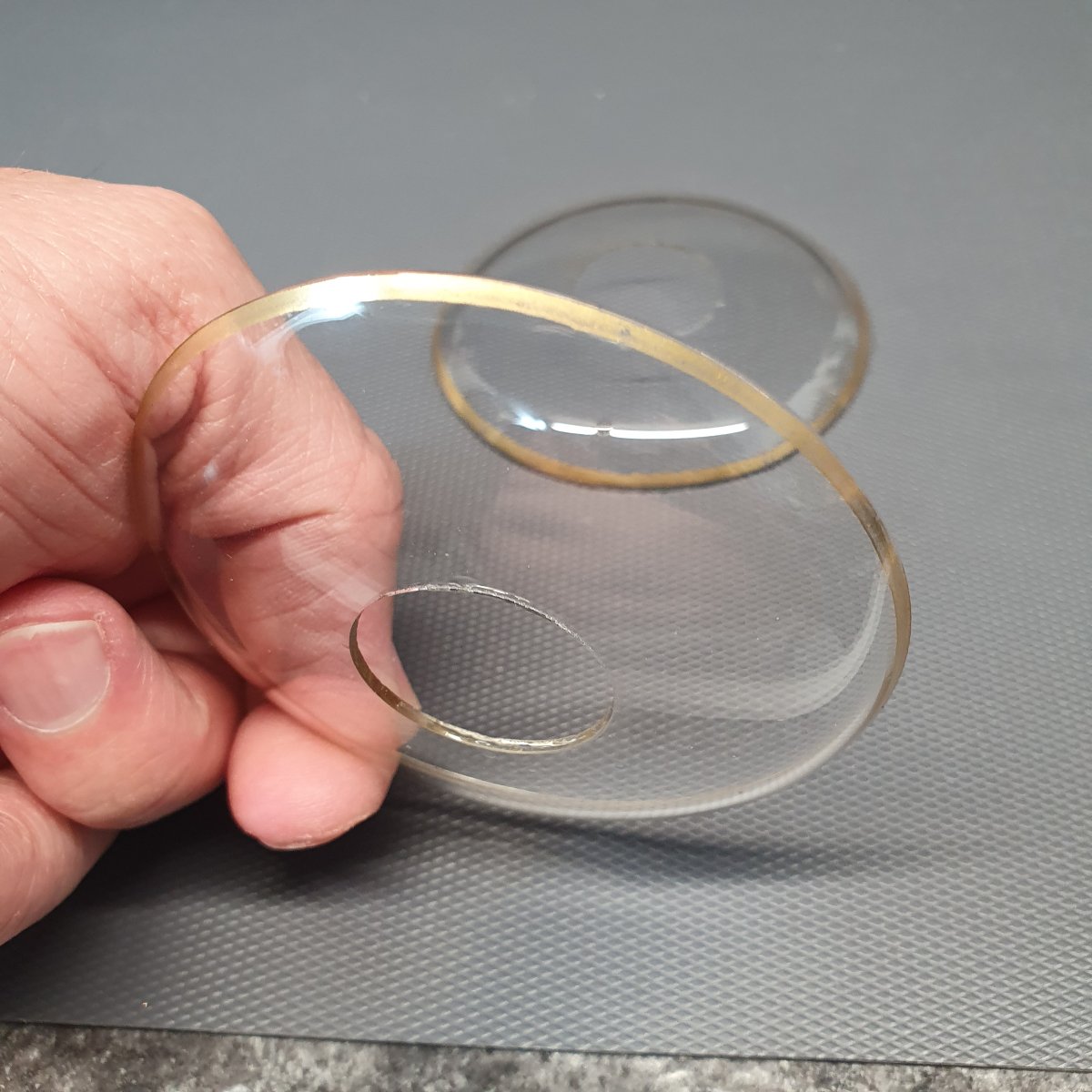 Paire de bobèche en cristal pour bougeoir Baccarat-photo-1