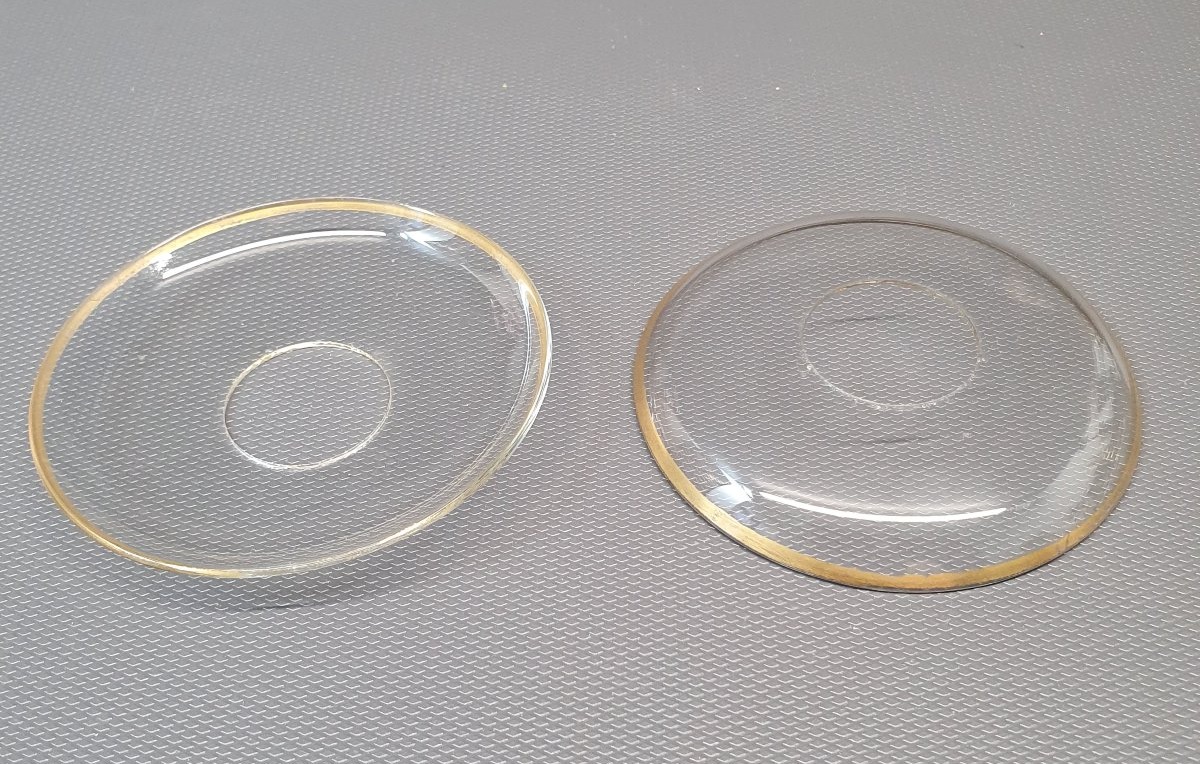 Paire de bobèche en cristal pour bougeoir Baccarat-photo-5