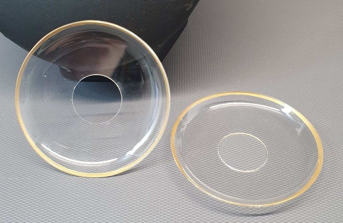 Paire de bobèche en cristal pour bougeoir Baccarat